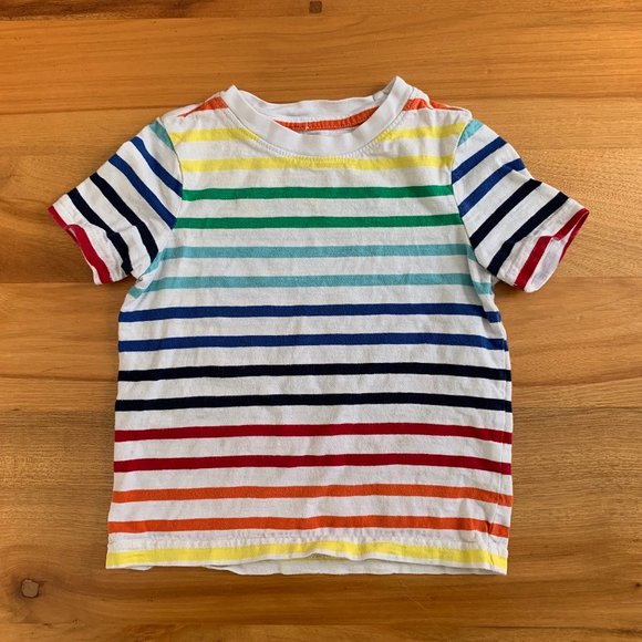 Primary Other - Primary classic tee in rainbow stripe, 2T